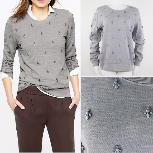 j crew grey sweatshirt